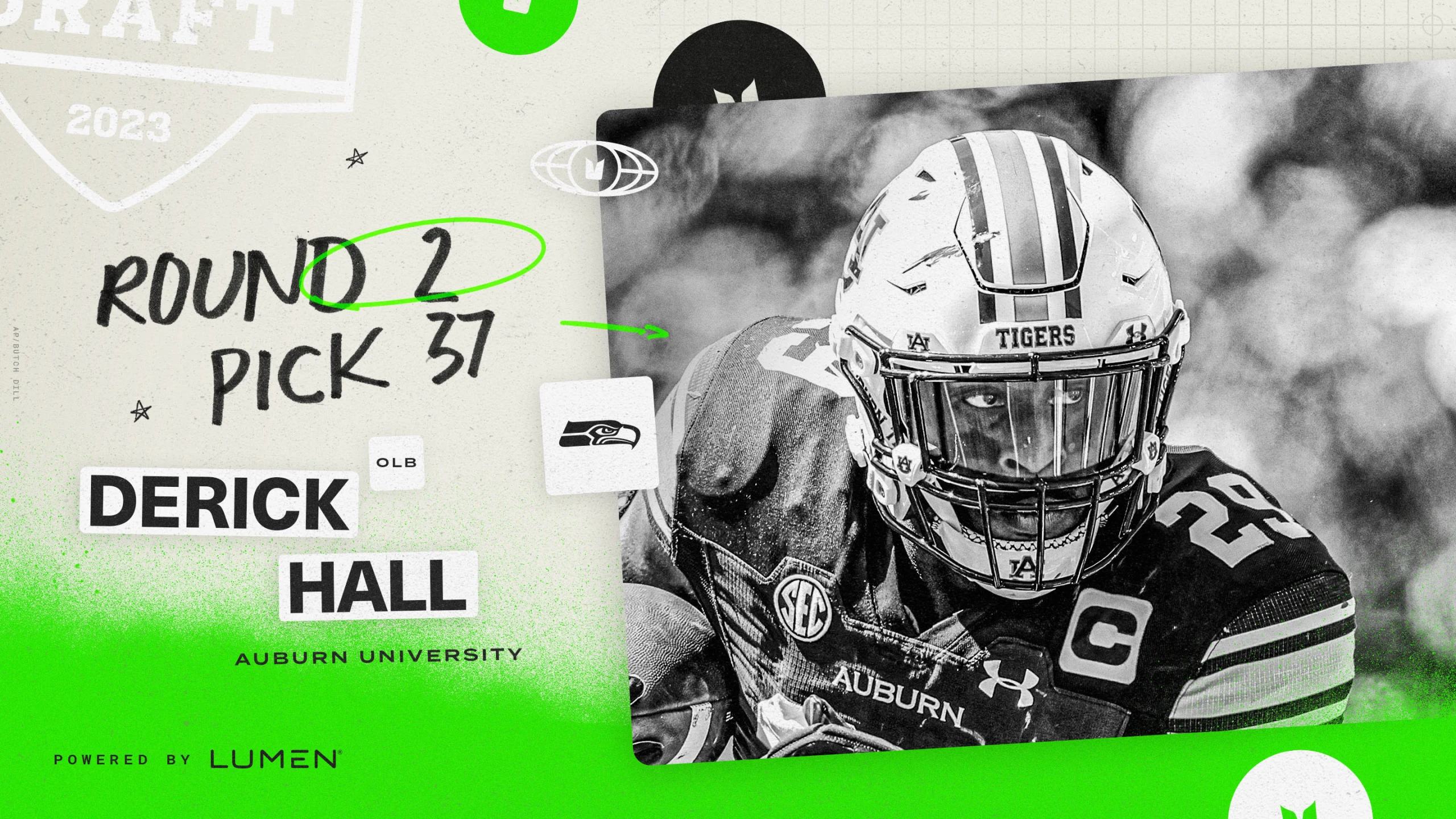 Seahawks Select OLB Derick Hall With 37th Overall Pick